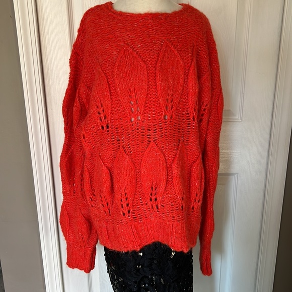 TOPSHOP Petal Pointelle Sweater Knit Size L - Picture 4 of 7